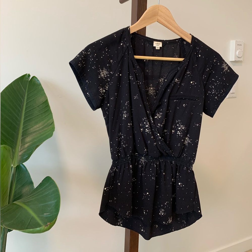 Aritzia, Wilfred short-sleeved peplum top